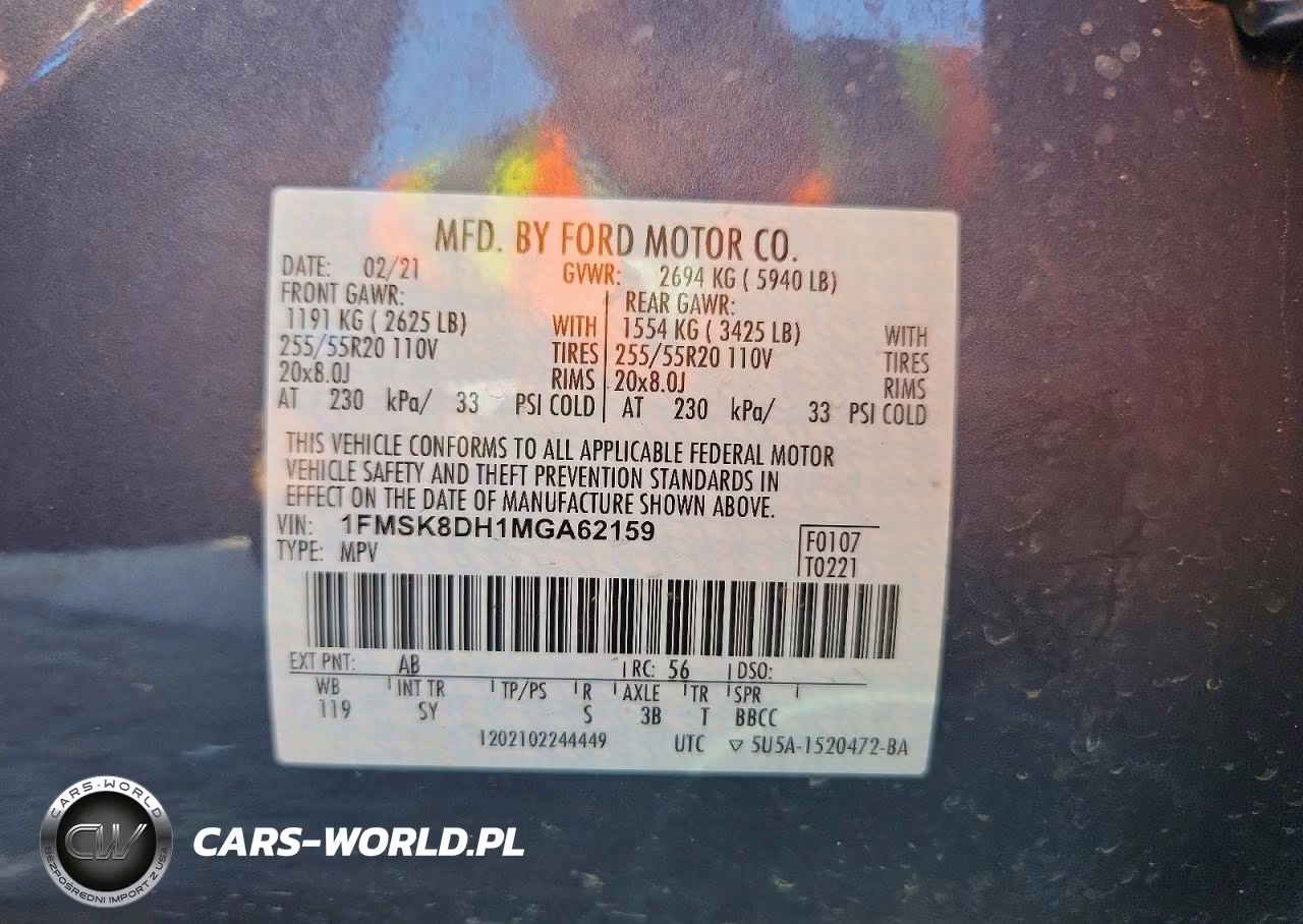 2021 Ford Explorer Xlt VIN:1FMSK8DH1MGA62159 - 13