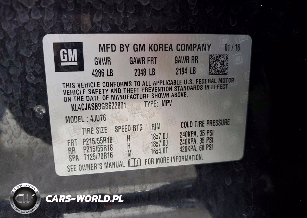 2016 Buick Encore VIN:KL4CJASB9GB622801 - 13