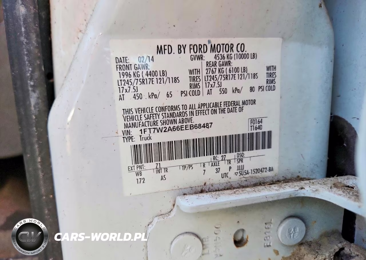 2014 Ford F250 Super Duty VIN:1FT7W2A66EEB68487 - 12