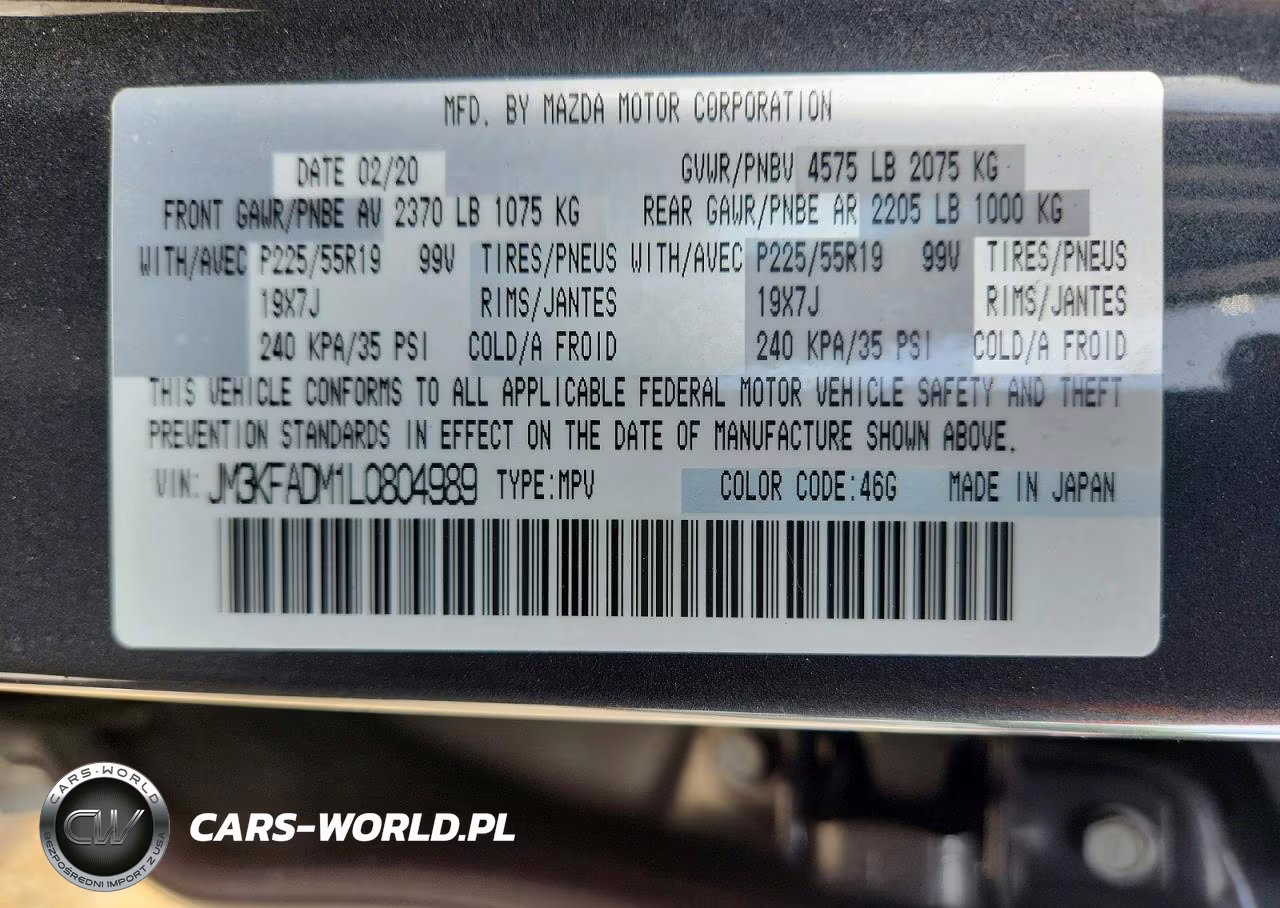 2020 Mazda Cx-5 Grand Touring VIN:JM3KFADM1L0804989 - 13