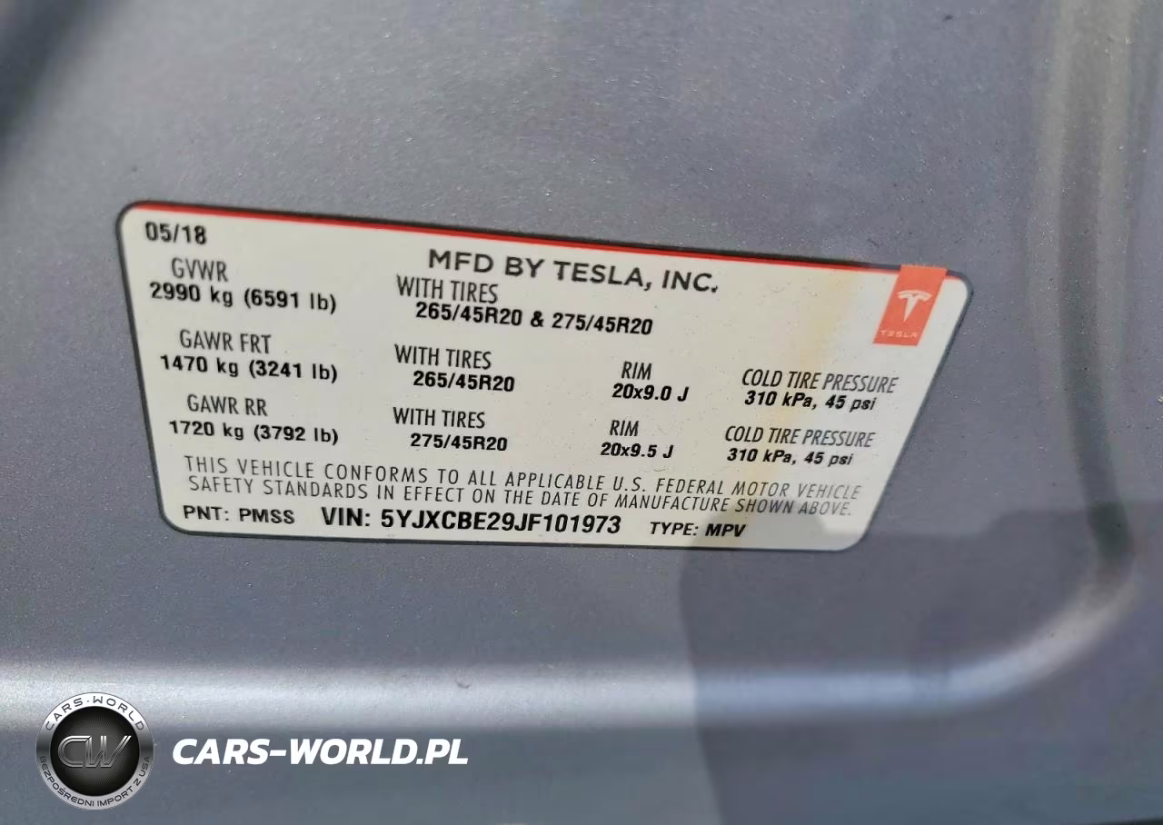 2018 Tesla Model X VIN:5YJXCBE29JF101973 - 13