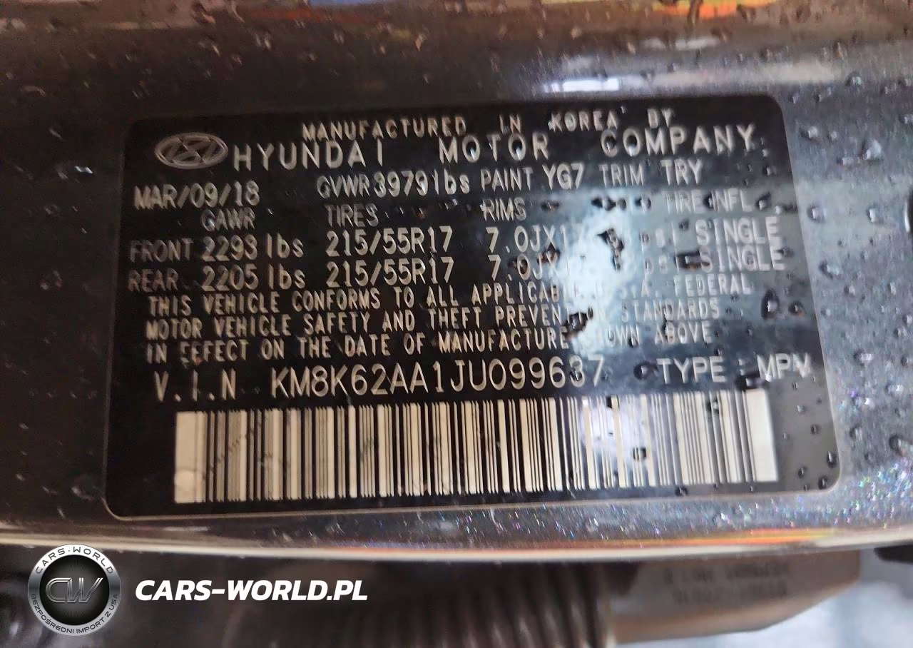 2018 Hyundai Kona Sel VIN:KM8K62AA1JU099637 - 14