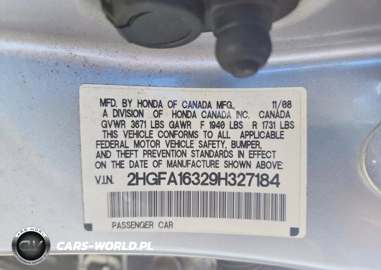 2009 Honda Civic Vp VIN:2HGFA16329H327184 - 13