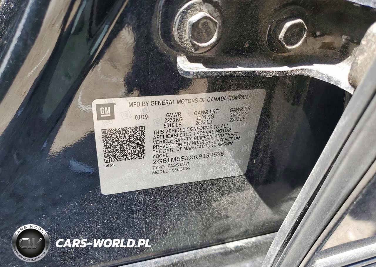 2019 Cadillac Xts Luxury VIN:2G61M5S3XK9134586 - 12