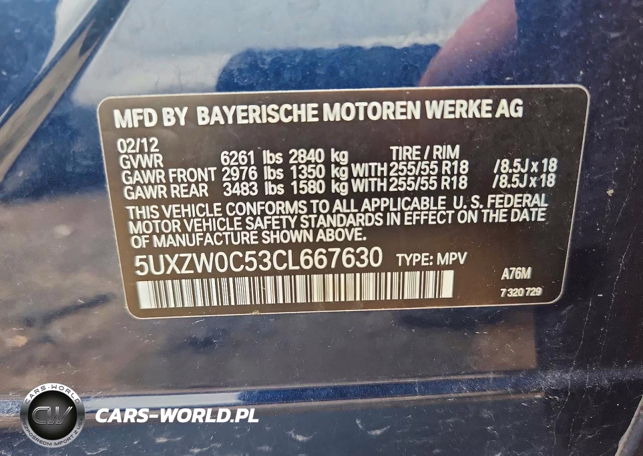 2012 BMW X5 xDrive35D VIN:5UXZW0C53CL667630 - 13