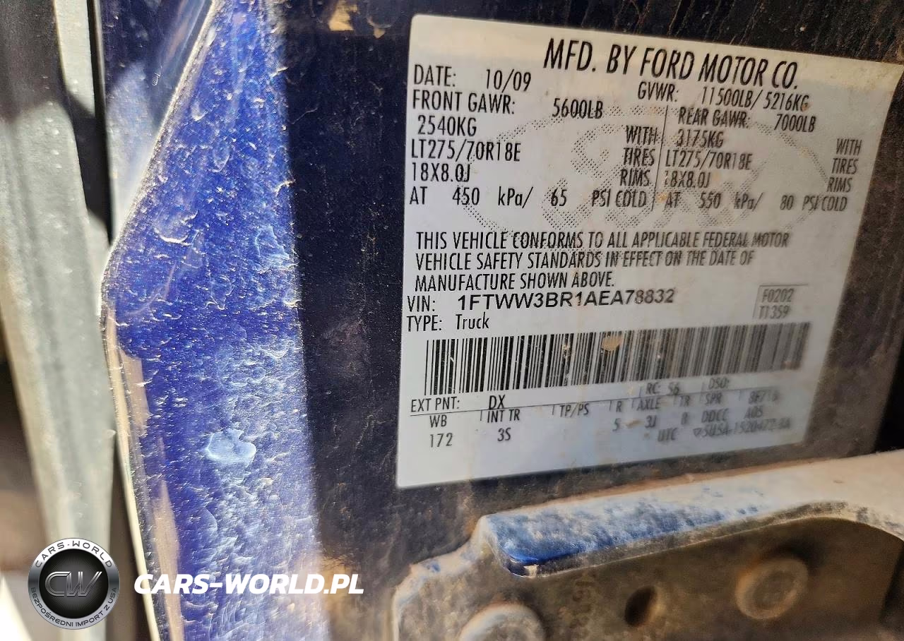 2010 Ford F350 Super Duty VIN:1FTWW3BR1AEA78832 - 13