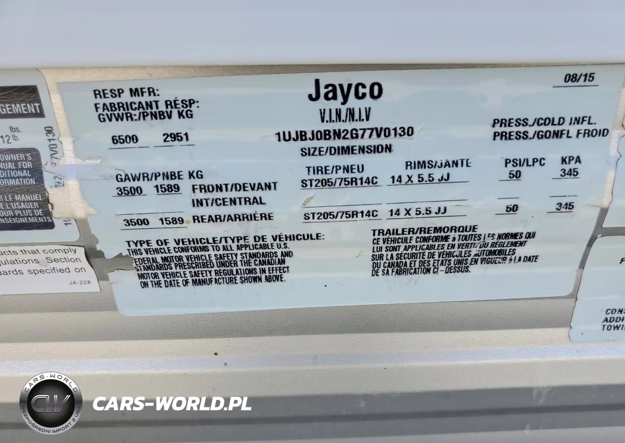 2016 Jayco Jay Flight Slx Camper VIN:1UJBJ0BN2G77V0130 - 10