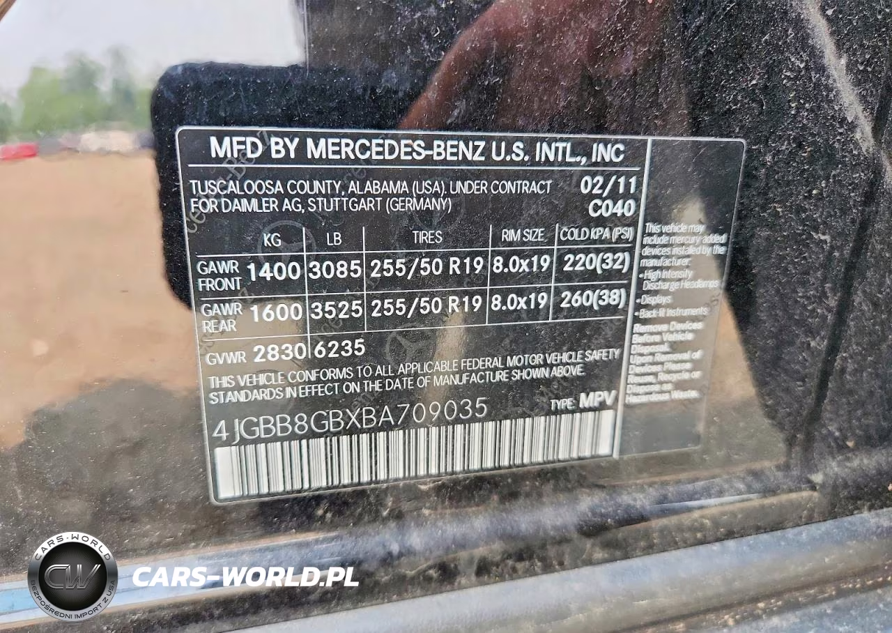 2011 Mercedes-Benz Ml 350 4Matic VIN:4JGBB8GBXBA709035 - 13