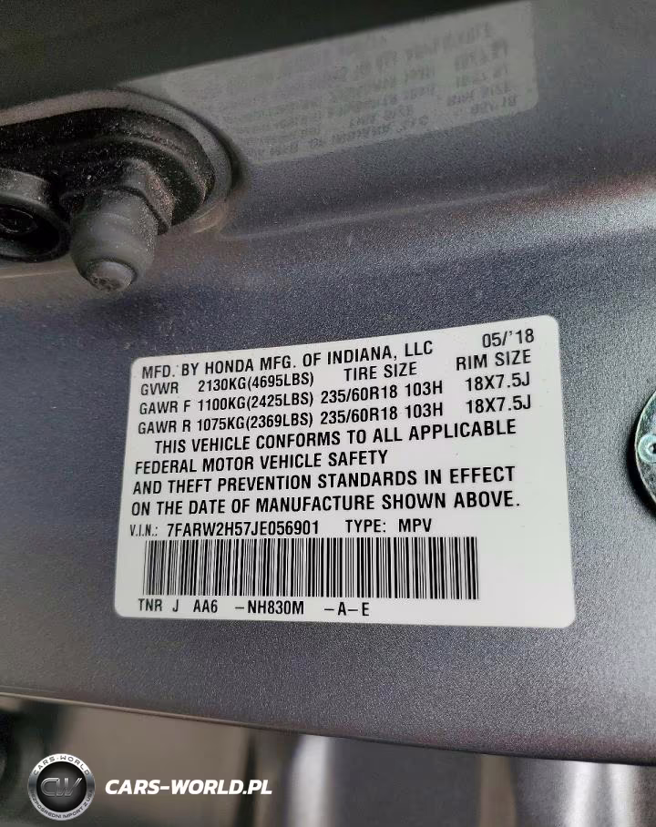 2018 Honda Cr-V Ex VIN:7FARW2H57JE056901 - 14