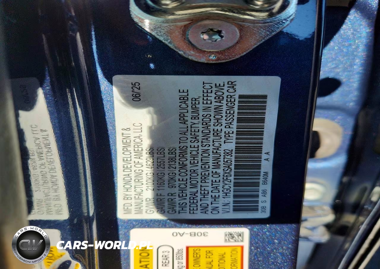 2025 Honda Accord Hybrid Exl VIN:1HGCY2F6XSA057382 - 12