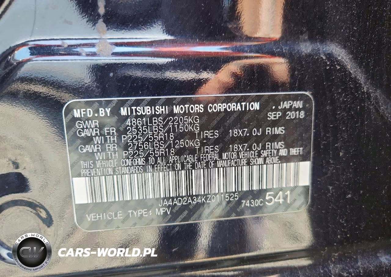 2019 Mitsubishi Outlander Es VIN:JA4AD2A34KZ011525 - 14
