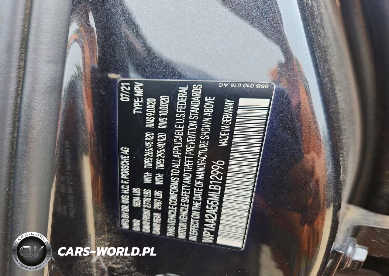 2021 Porsche Macan VIN:WP1AA2A55MLB12996 - 13