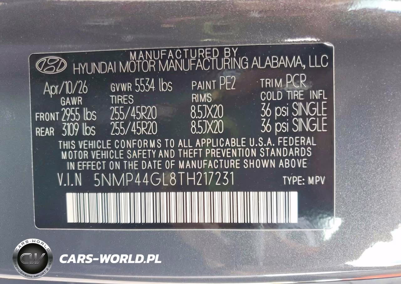 2026 Hyundai Santa Fe Limited VIN:5NMP44GL8TH217231 - 13