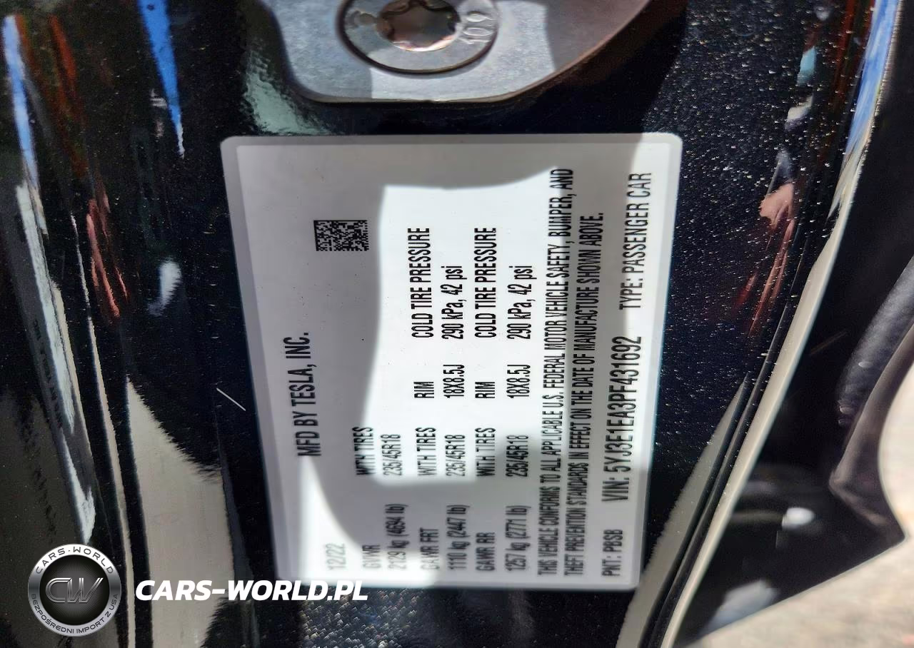 2023 Tesla Model 3 VIN:5YJ3E1EA3PF431692 - 13