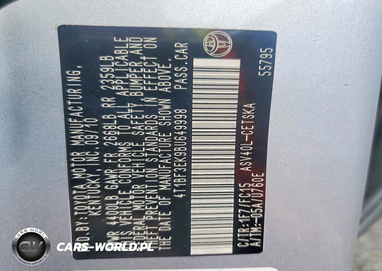 2011 Toyota Camry Se VIN:4T1BF3EK9BU649998 - 12