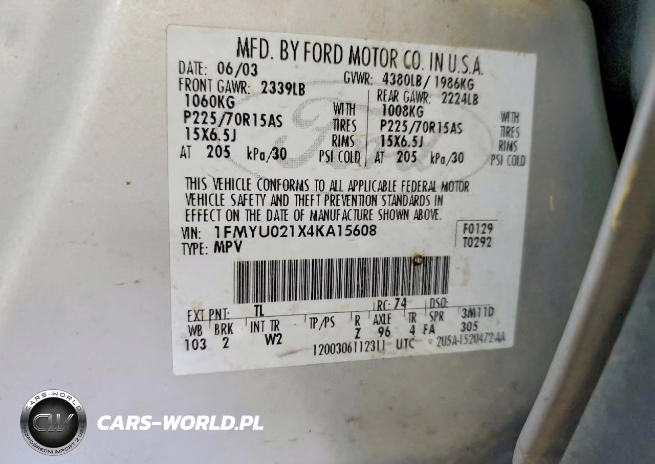2004 Ford Escape Xls VIN:1FMYU021X4KA15608 - 13