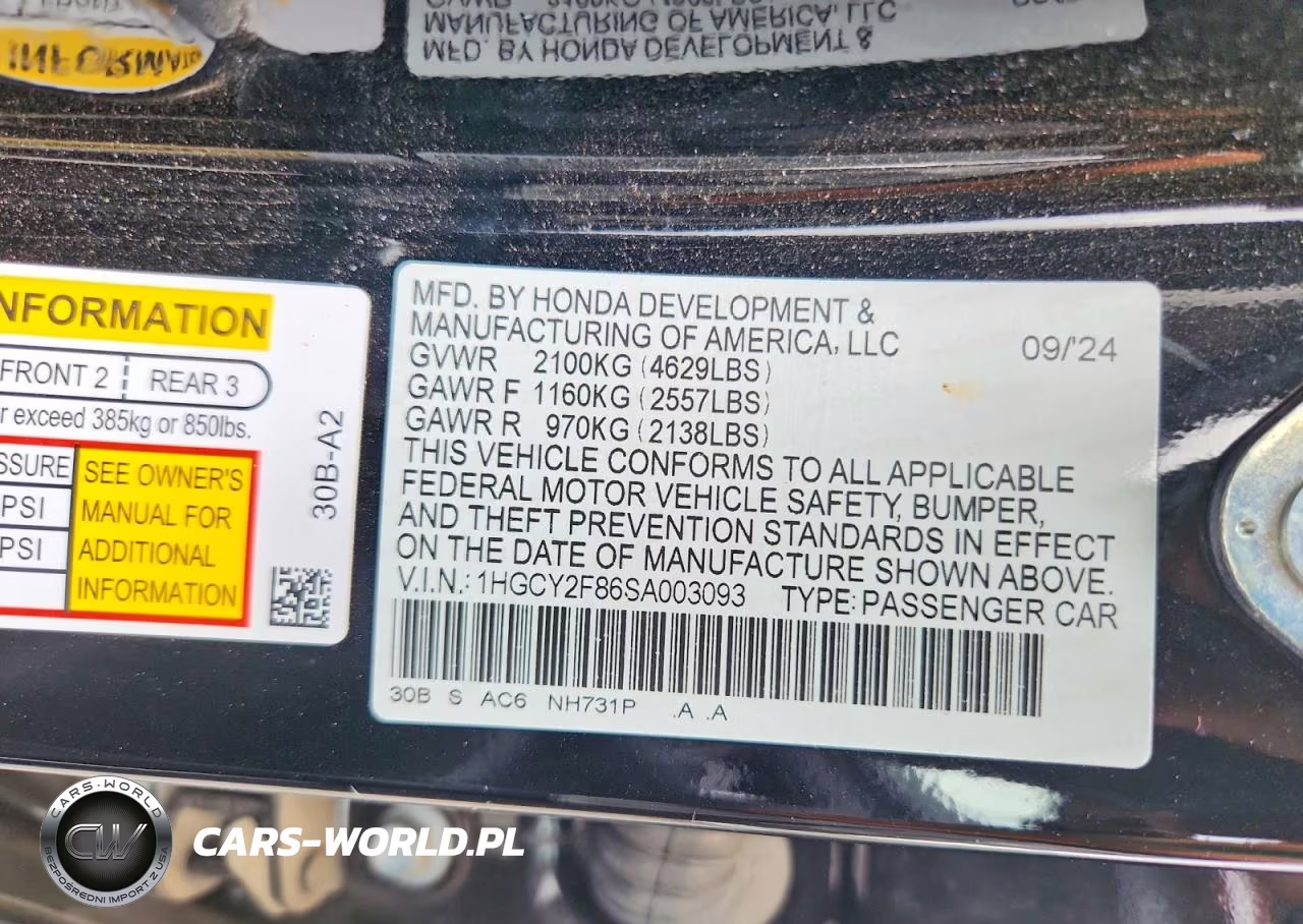 2025 Honda Accord Touring Hybrid VIN:1HGCY2F86SA003093 - 12