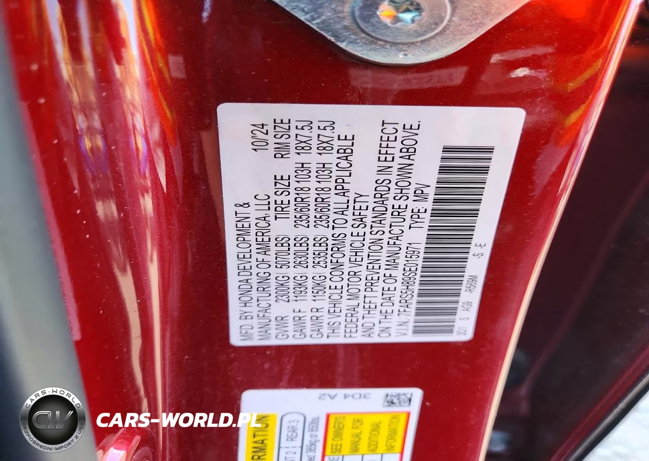 2025 Honda Cr-V Sport-L VIN:7FARS5H89SE015971 - 14