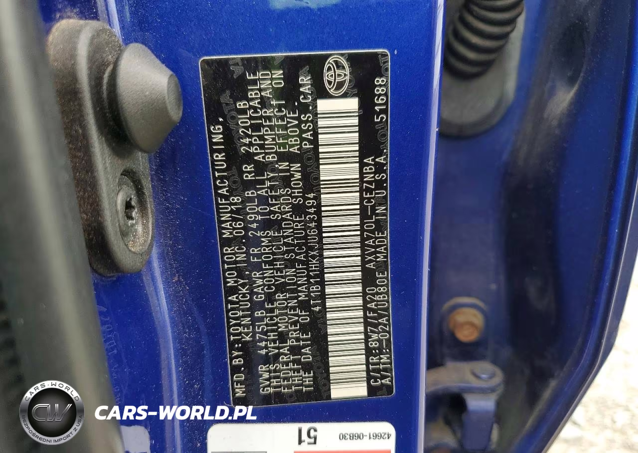 2018 Toyota Camry Le VIN:4T1B11HKXJU643494 - 12