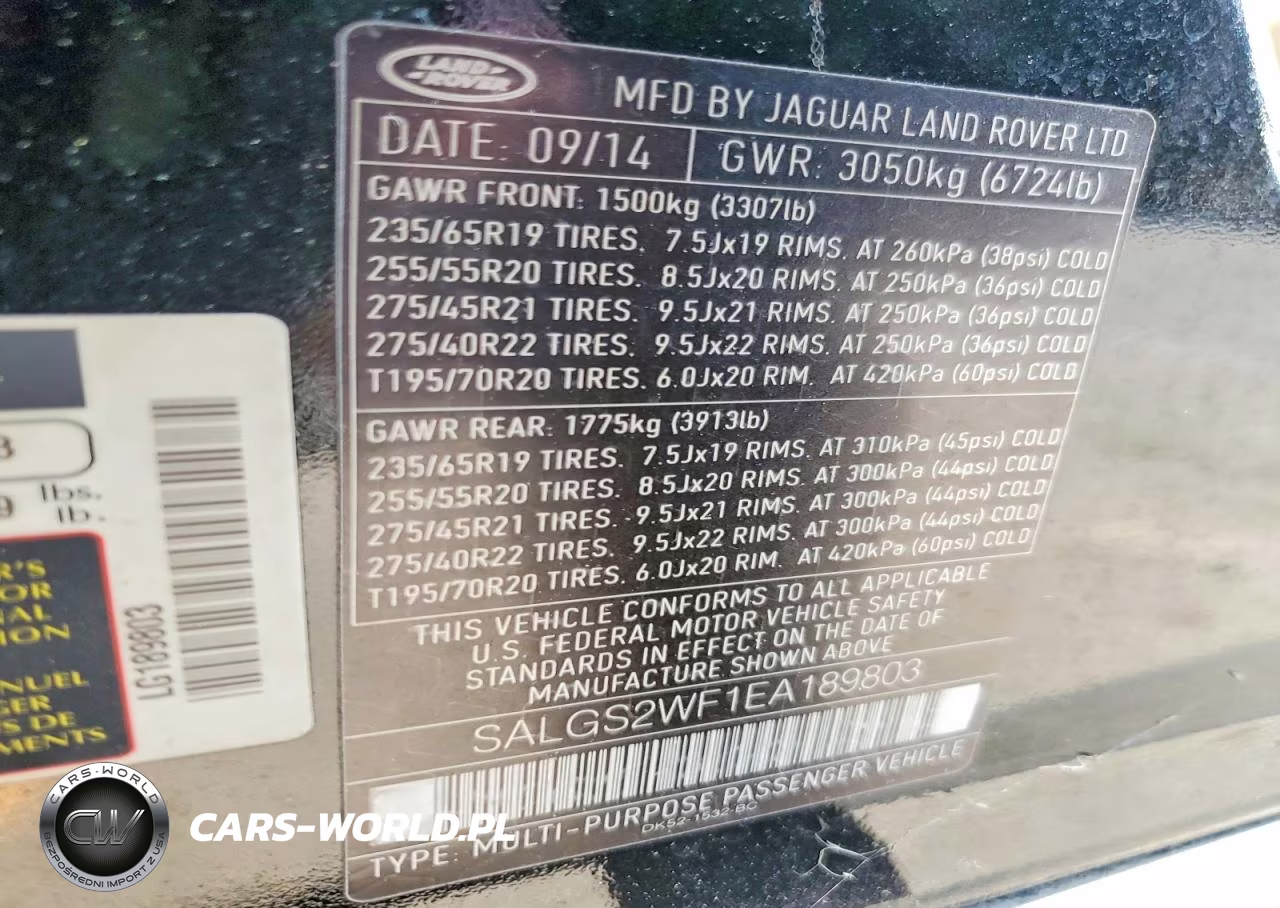 2014 Land Rover Range Rover Hse VIN:SALGS2WF1EA189803 - 13