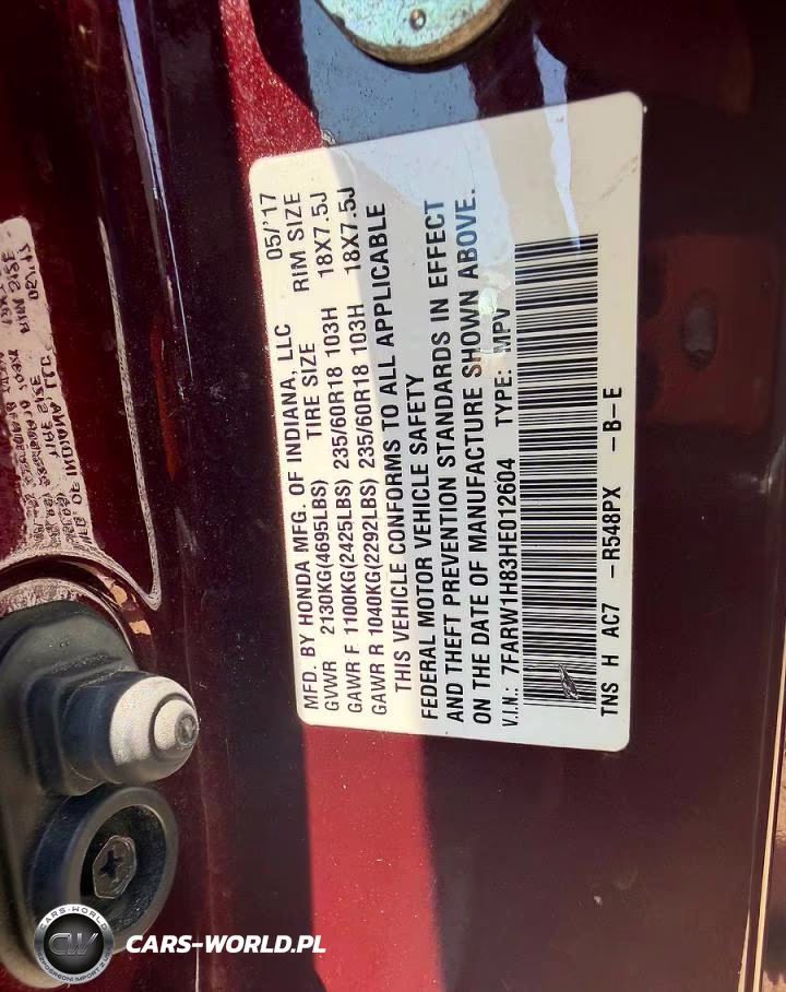 2017 Honda Cr-V Exl VIN:7FARW1H83HE012604 - 10
