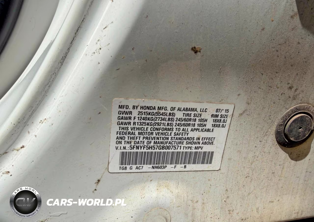 2016 Honda Pilot Exl VIN:5FNYF5H57GB007571 - 10