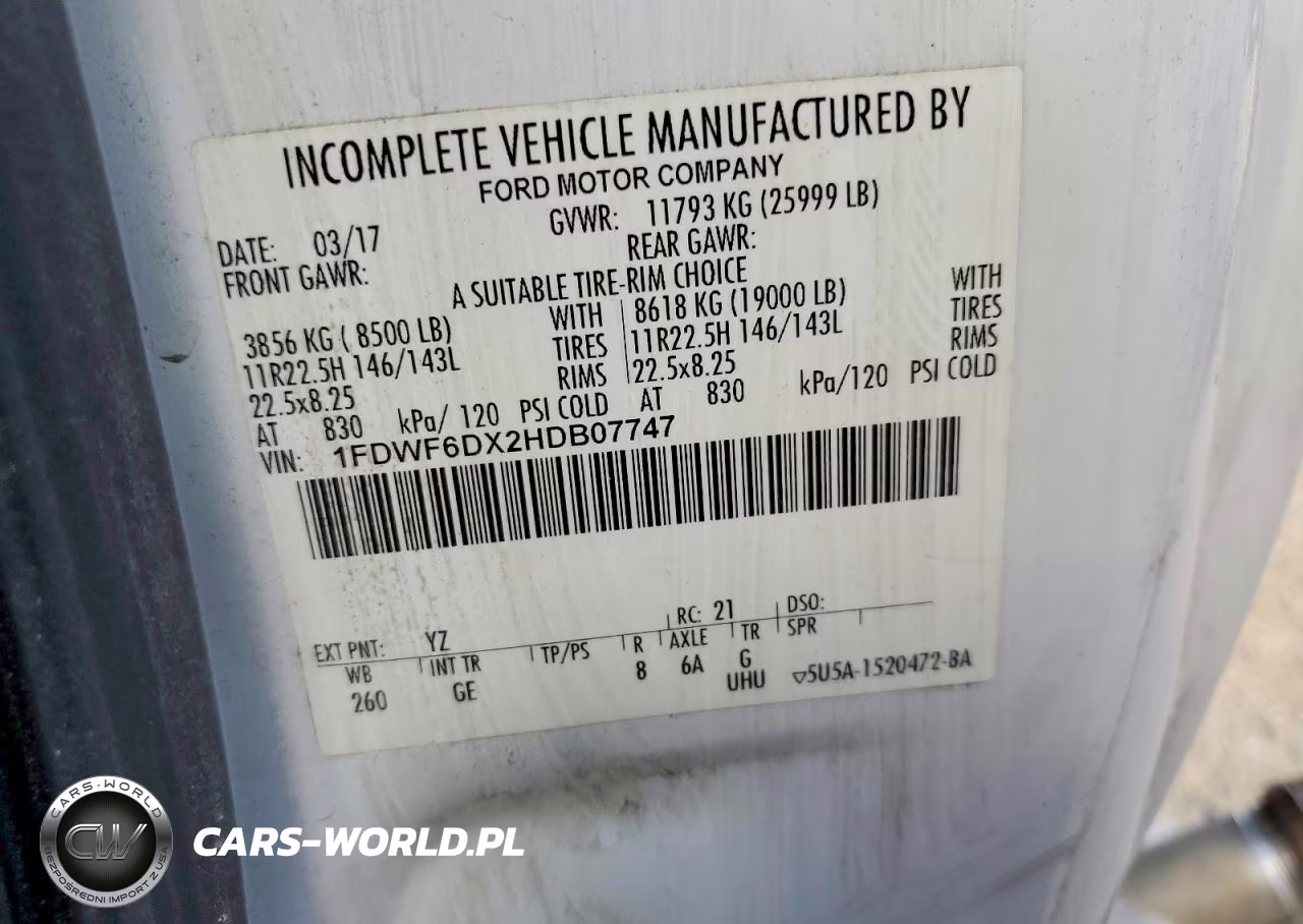 2017 Ford F650 VIN:1FDWF6DX2HDB07747 - 12