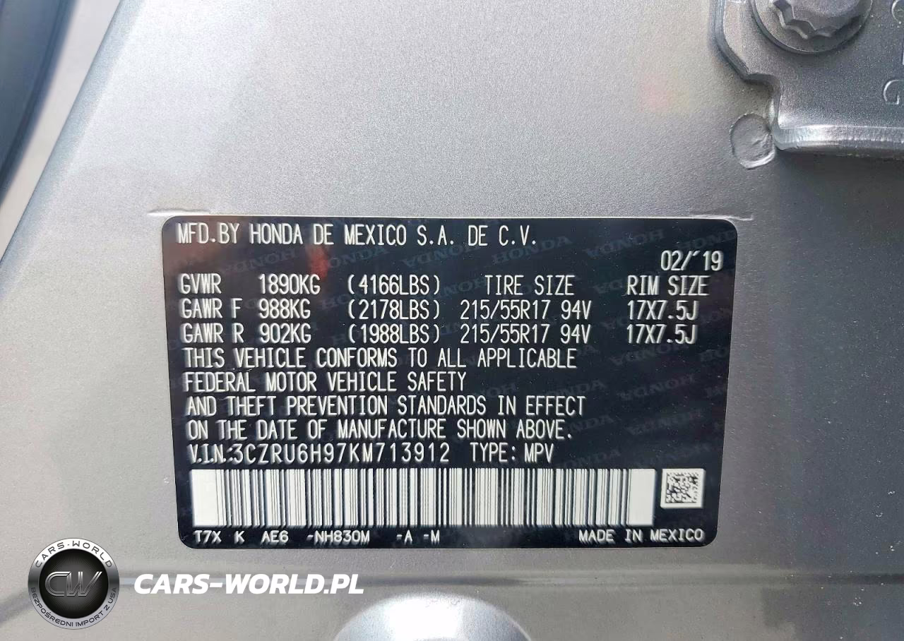 2019 Honda Hr-V Touring VIN:3CZRU6H97KM713912 - 26