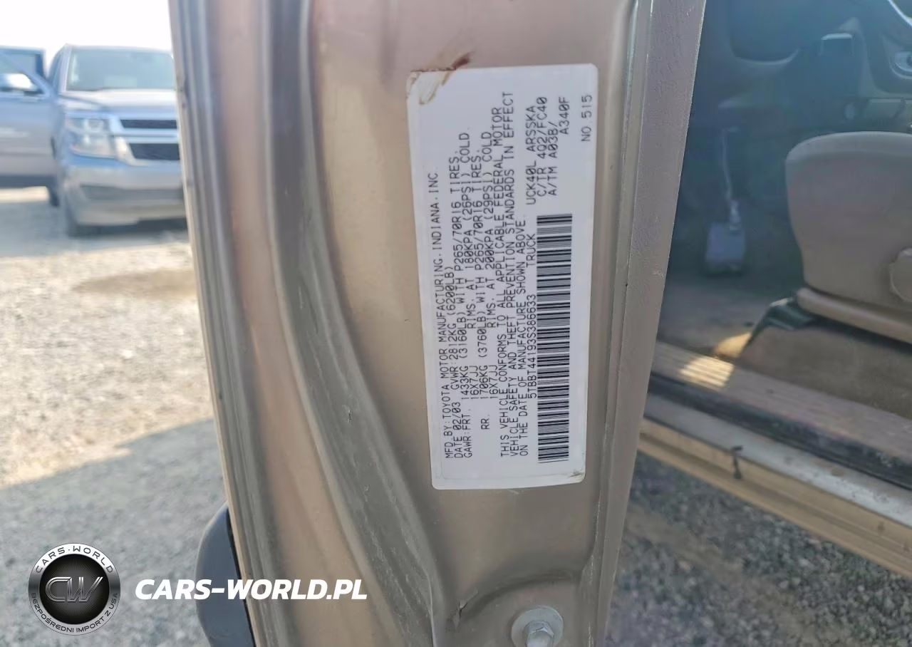 2003 Toyota Tundra Access Cab Sr5 VIN:5TBBT44193S386633 - 13