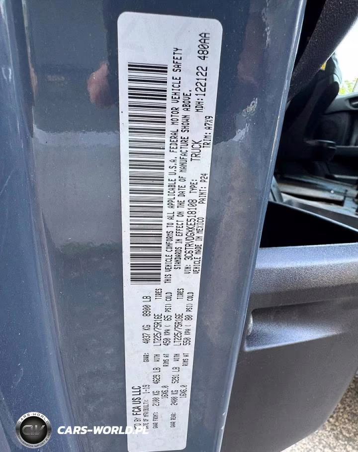 2019 Ram Promaster 2500 2500 High VIN:3C6TRVDGXKE518108 - 11