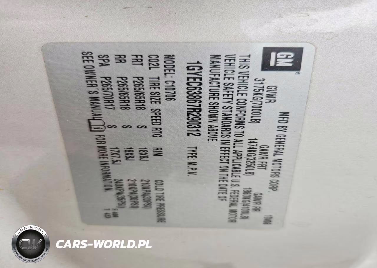2007 Cadillac Escalade Luxury VIN:1GYEC63867R290312 - 13
