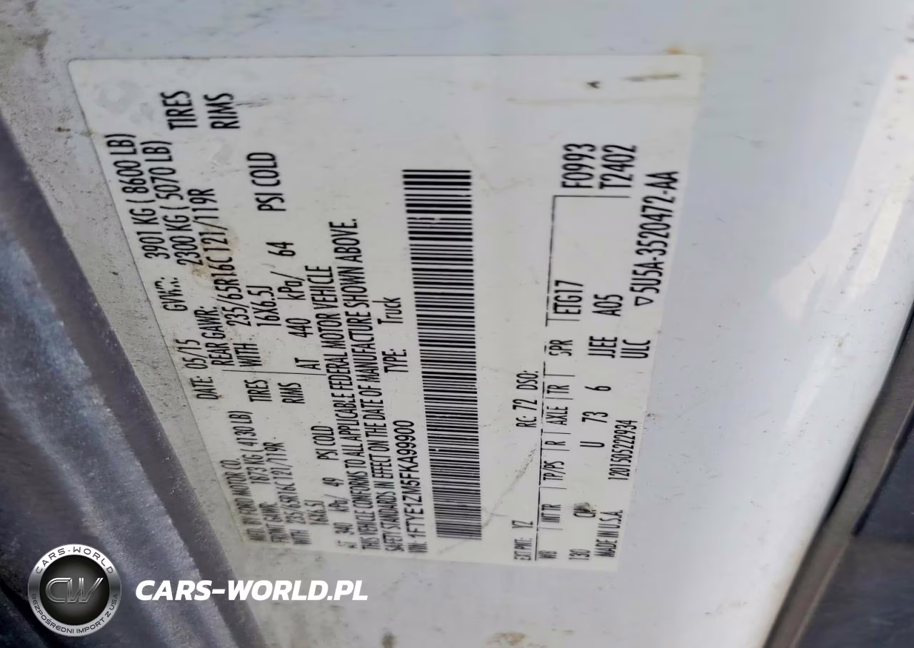 2015 Ford Transit-150 VIN:1FTYE1ZM5FKA99900 - 13