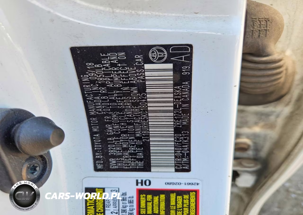 2019 Toyota Corolla Se VIN:2T1BURHE5KC180425 - 13