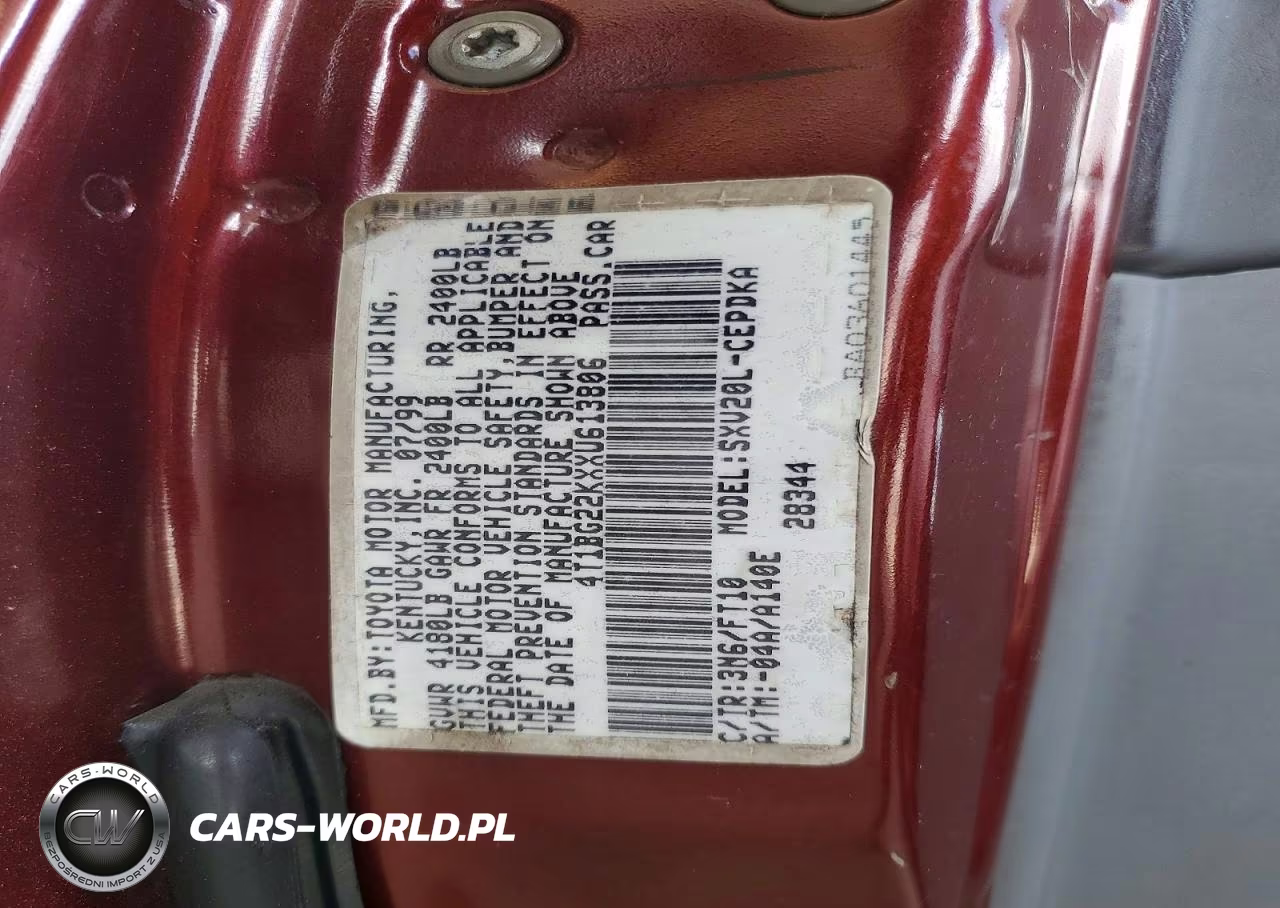 1999 Toyota Camry Ce VIN:4T1BG22KXXU613806 - 12