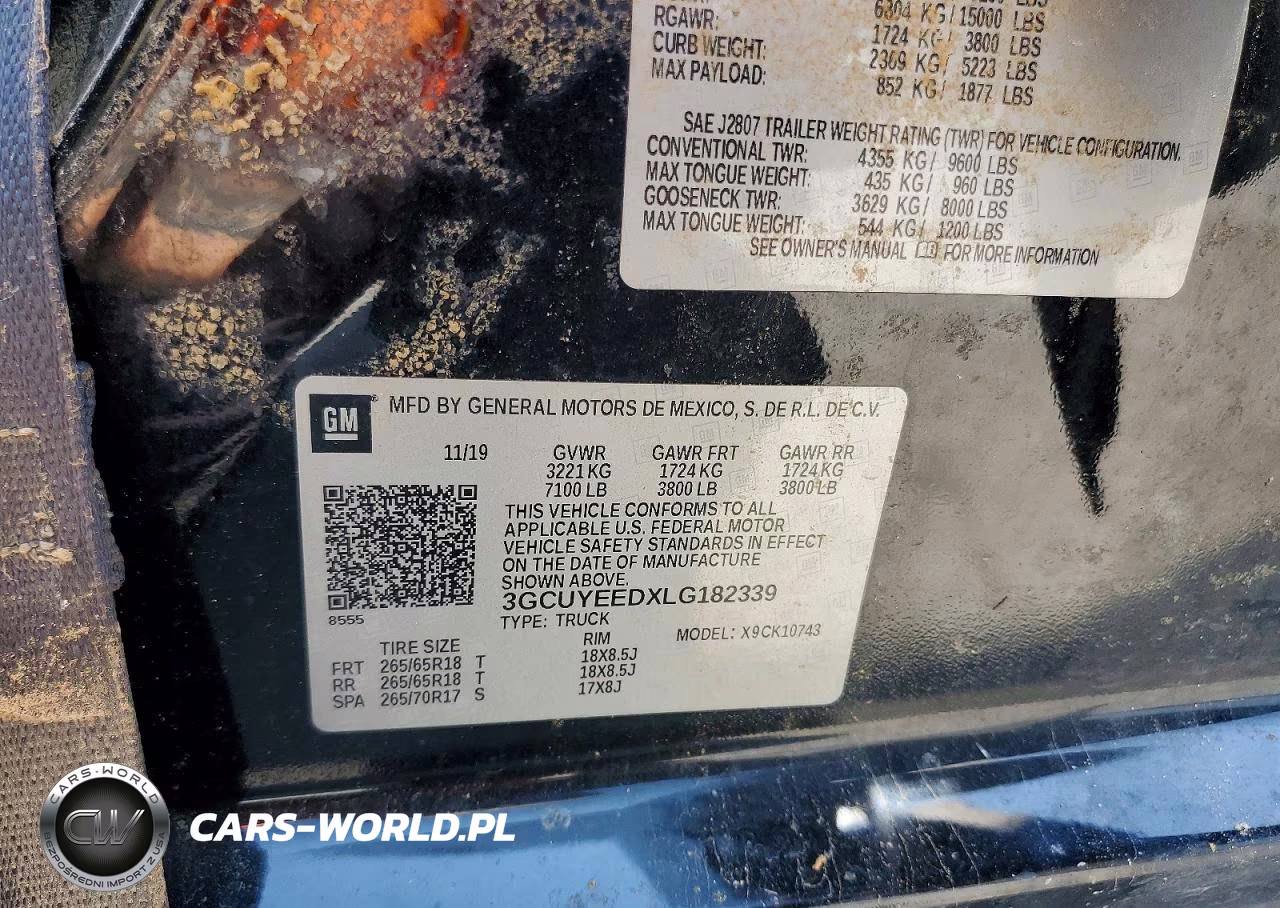 2020 Chevrolet Silverado K1500 Rst VIN:3GCUYEEDXLG182339 - 12