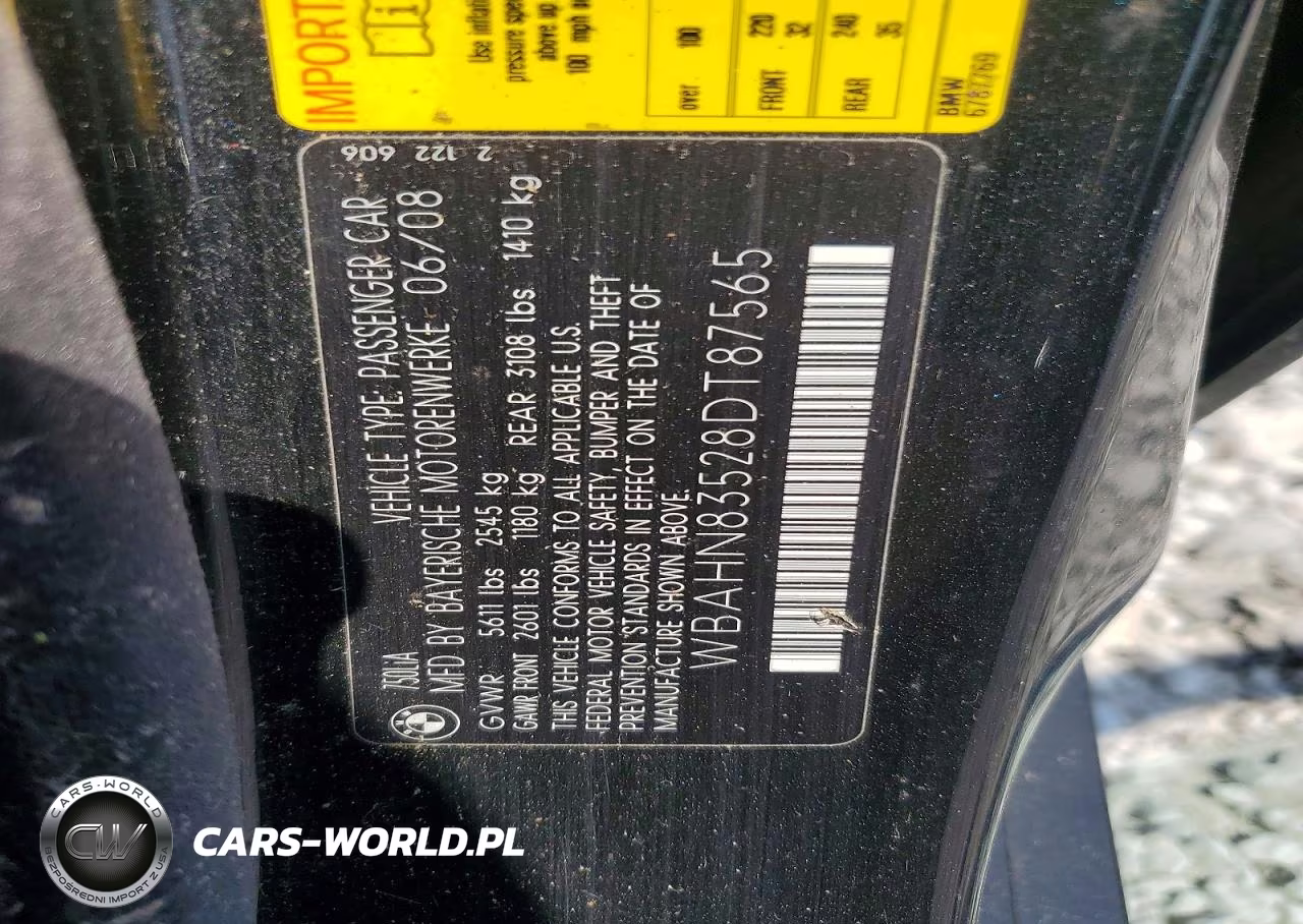 2008 BMW 750 Li VIN:WBAHN83528DT87565 - 12