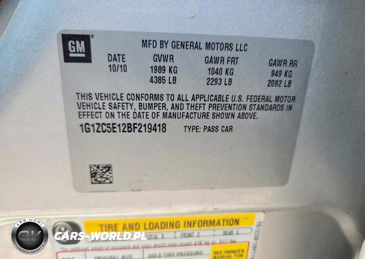 2011 Chevrolet Malibu 1Lt VIN:1G1ZC5E12BF219418 - 12