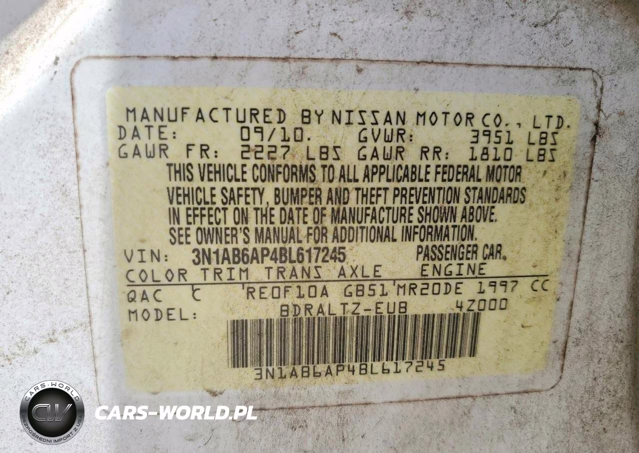 2011 Nissan Sentra 2.0 VIN:3N1AB6AP4BL617245 - 12