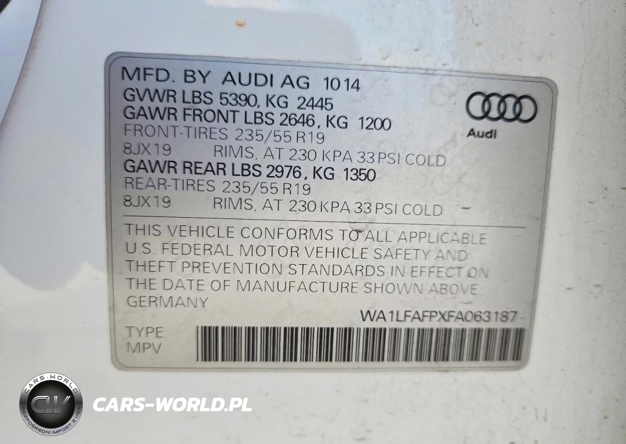 2015 Audi Q5 Premium Plus VIN:WA1LFAFPXFA063187 - 12