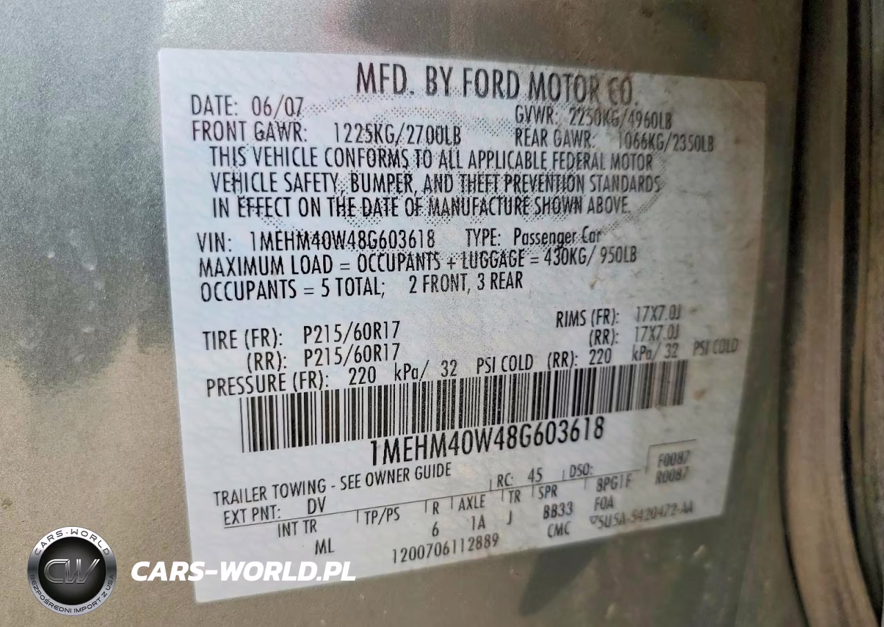 2008 Mercury Sable Luxury VIN:1MEHM40W48G603618 - 13