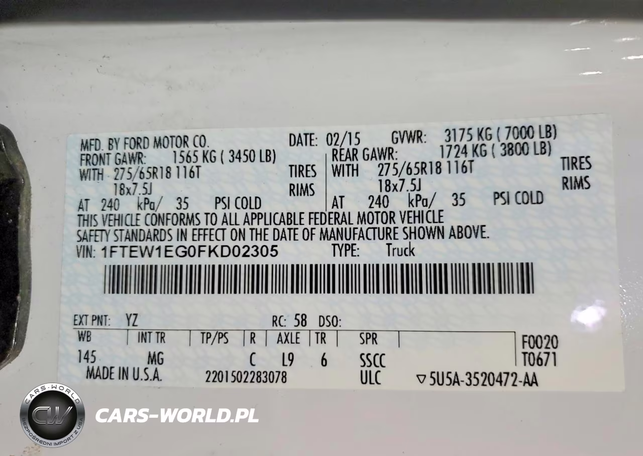 2015 Ford F150 Supercrew VIN:1FTEW1EG0FKD02305 - 12