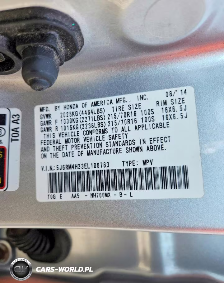 2014 Honda Cr-V Lx VIN:5J6RM4H33EL106783 - 14
