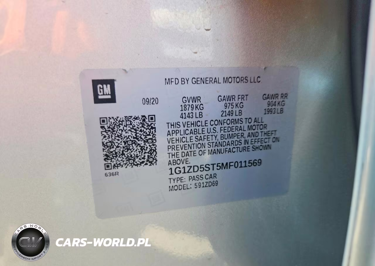2021 Chevrolet Malibu Lt VIN:1G1ZD5ST5MF011569 - 12