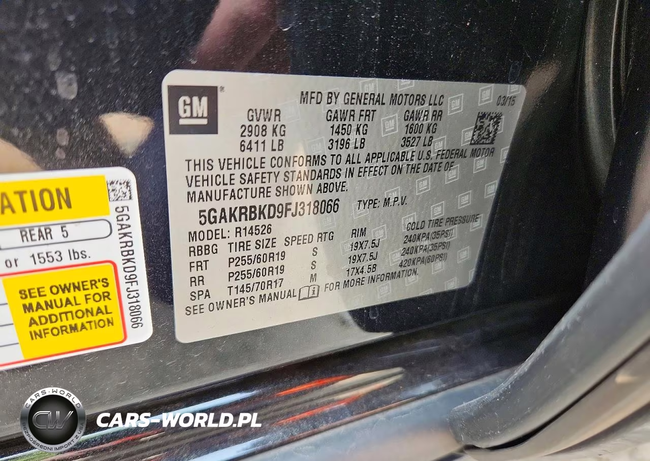 2015 Buick Enclave VIN:5GAKRBKD9FJ318066 - 13