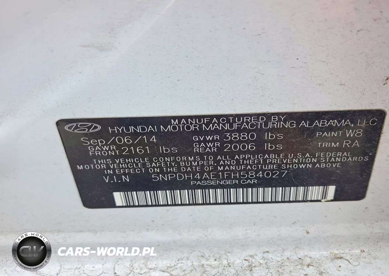 2015 Hyundai Elantra Se VIN:5NPDH4AE1FH584027 - 12