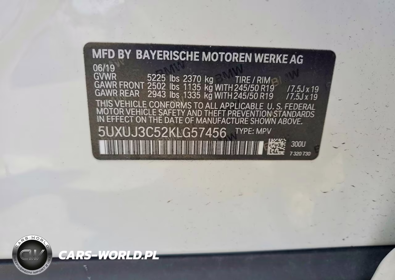 2019 BMW X4 xDrive30I VIN:5UXUJ3C52KLG57456 - 12