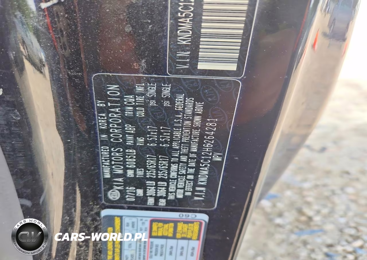 2017 Kia Sedona L VIN:KNDMA5C12H6264281 - 13