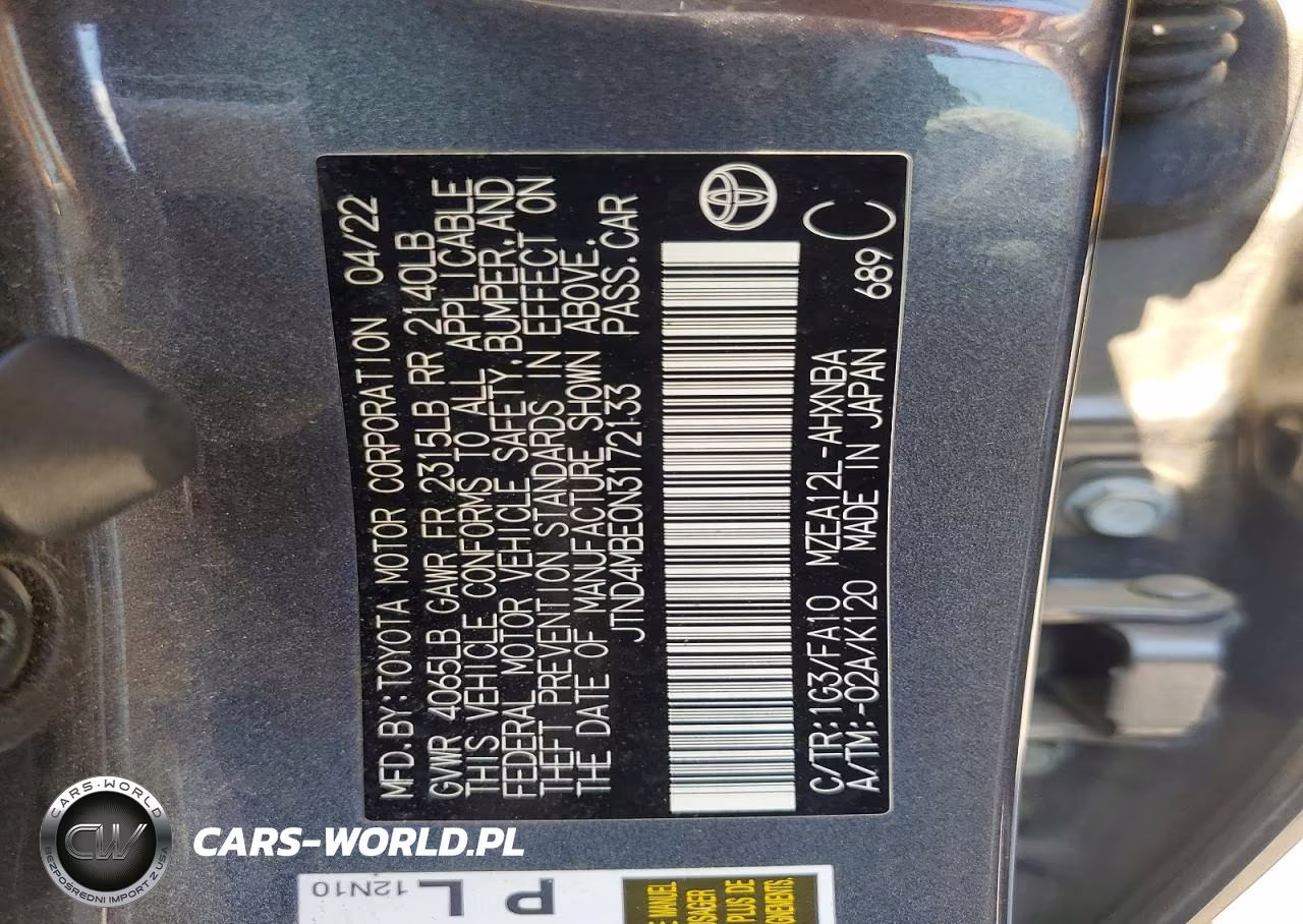 2022 Toyota Corolla Hatchback Se VIN:JTND4MBE0N3172133 - 12