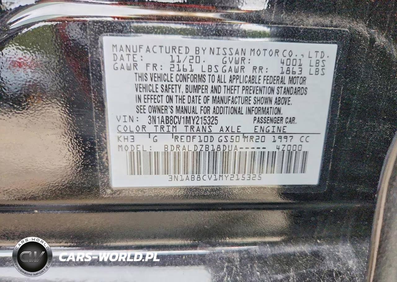 2021 Nissan Sentra Sv VIN:3N1AB8CV1MY215325 - 12