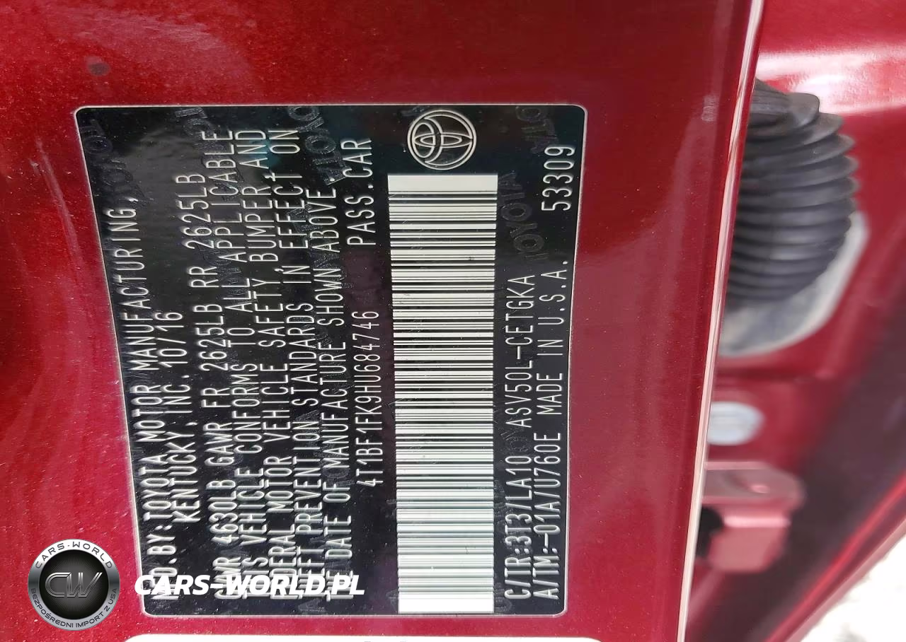 2017 Toyota Camry Xle VIN:4T1BF1FK9HU684746 - 12
